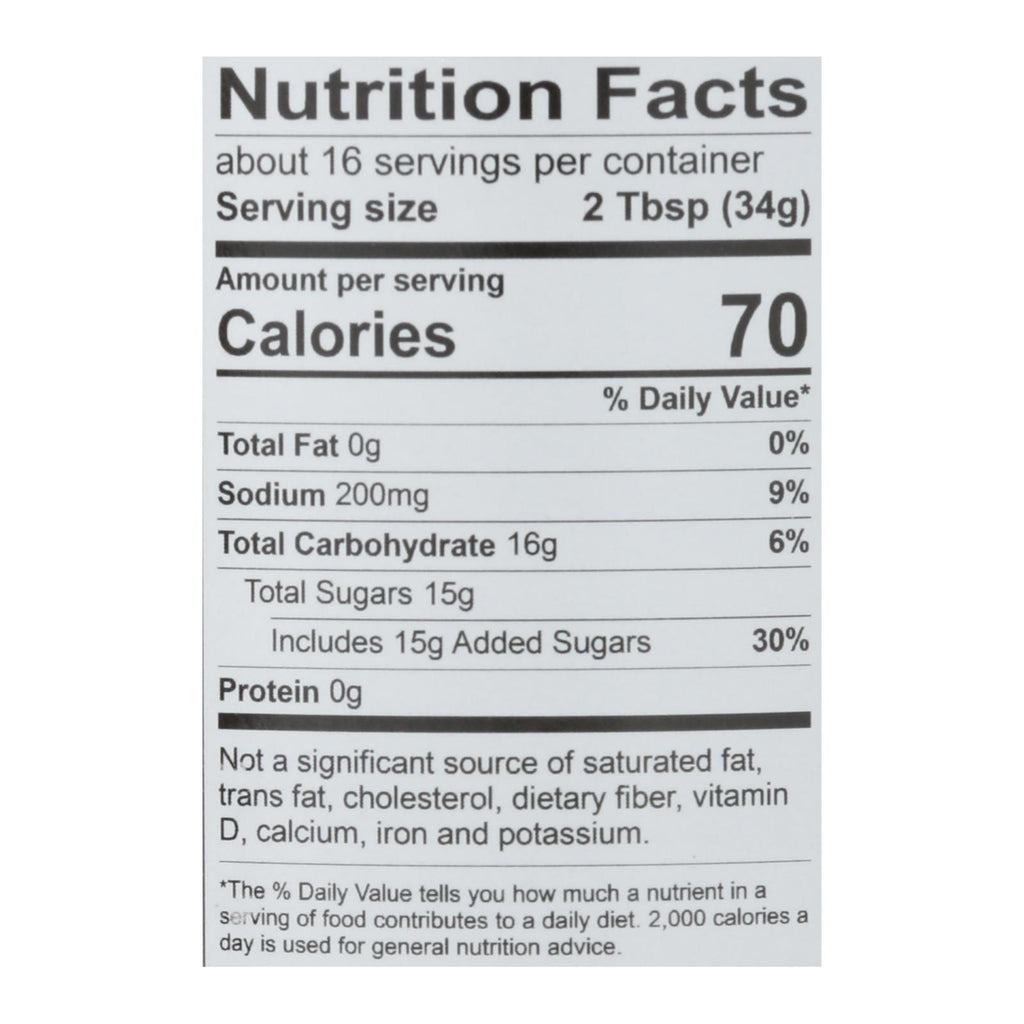 Rib Rack Bbq Sauce - Sweet Honey - Case Of 6 - 19 Oz.