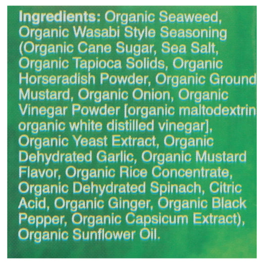 Ocean's Halo - Snack Og2 Seaweed Wasabi - Cs Of 20-.14 Oz