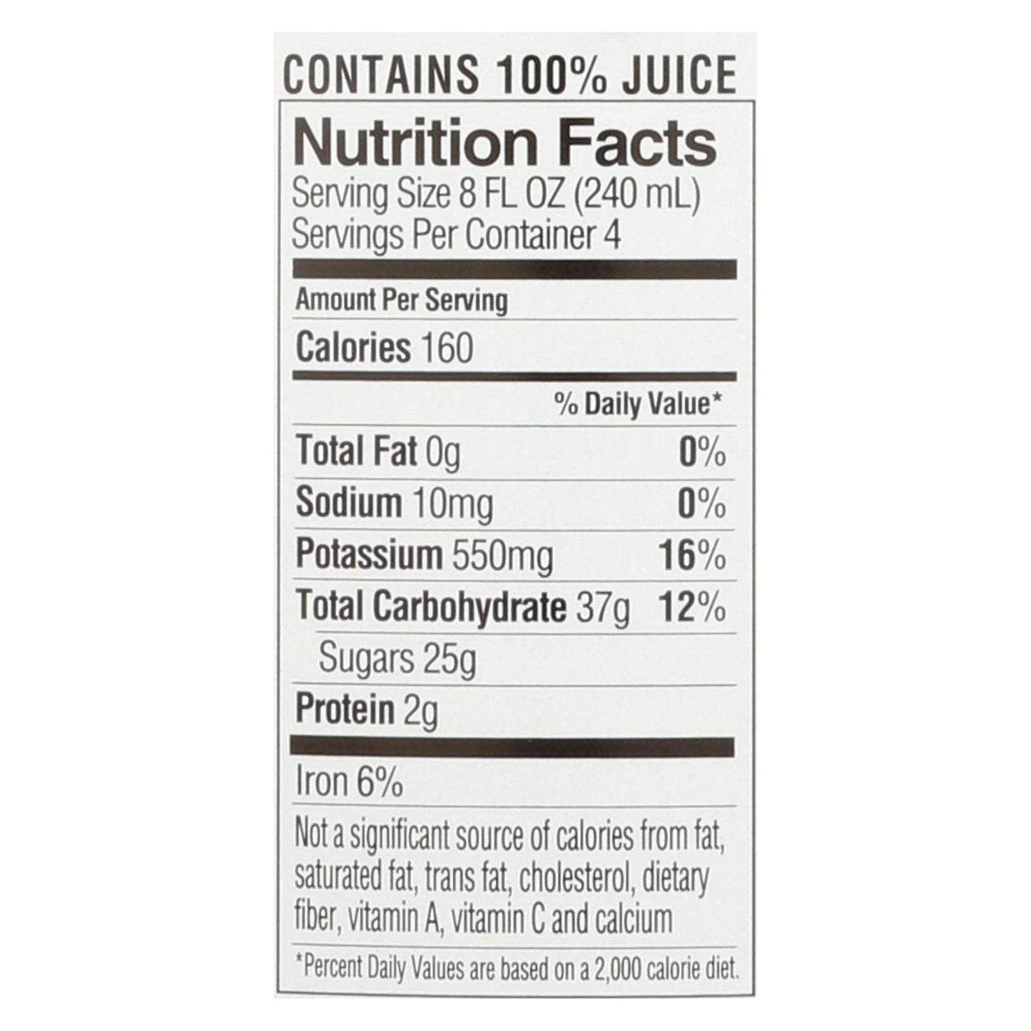 Rw Knudsen Just Black Cherry Juice  - Case Of 6 - 32 Fz