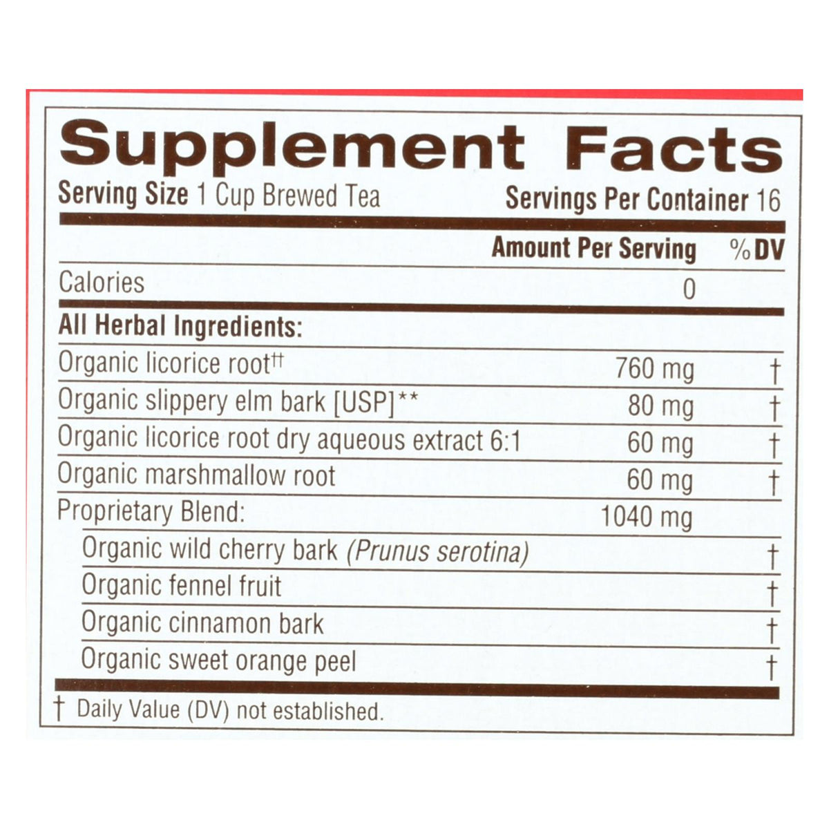 Traditional Medicinals Organic Throat Coat Herbal Tea - Caffeine Free - 16 Bags