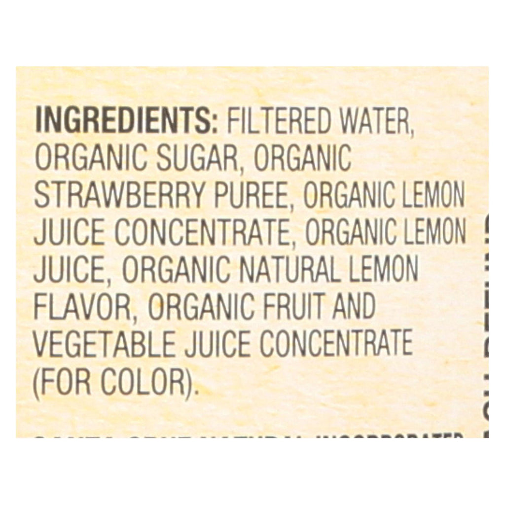 Santa Cruz Organic Lemonade Juice - Strawberry - Case Of 12 - 32 Fl Oz.