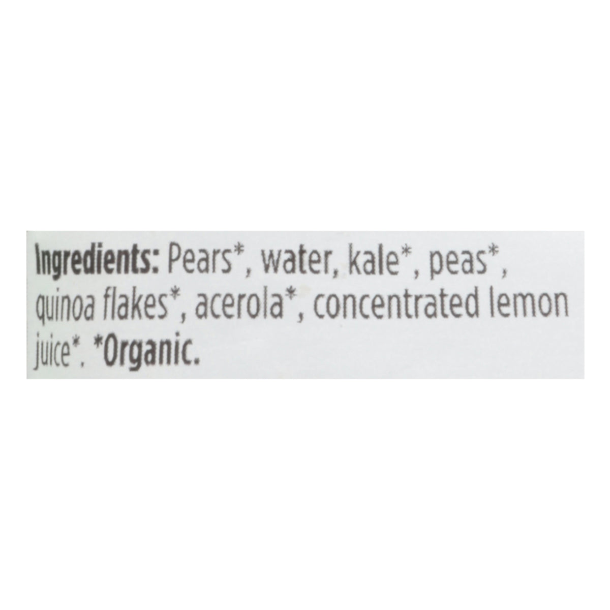 Love Child Organics - Puree Og2 Pears Kale Peas - Cs Of 12-4 Oz