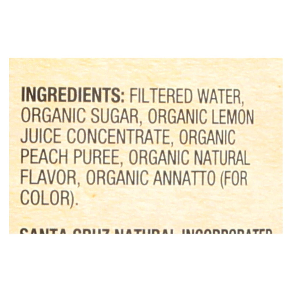 Santa Cruz Organic Lemonade Juice - Peach - Case Of 12 - 32 Fl Oz.