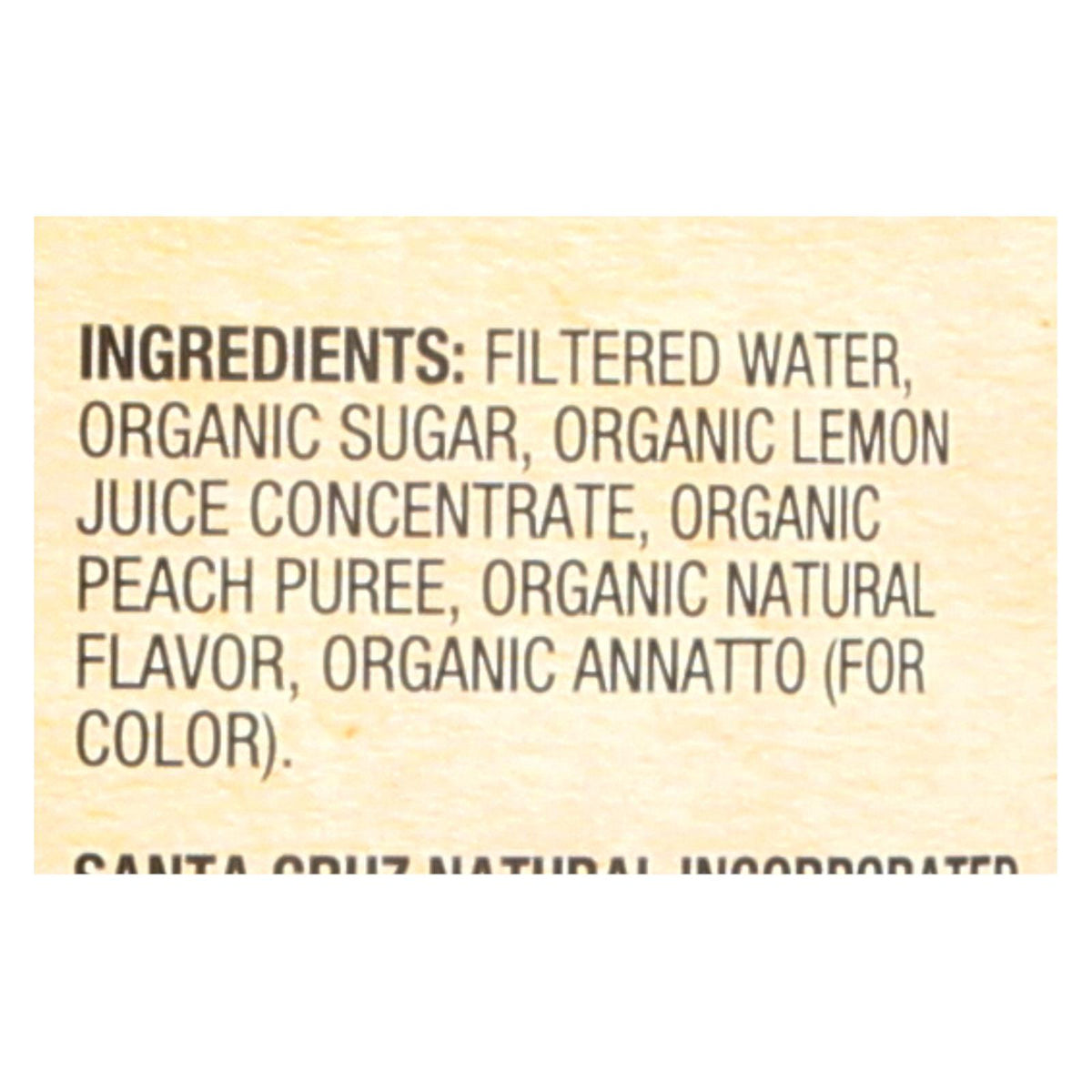 Santa Cruz Organic Lemonade Juice - Peach - Case Of 12 - 32 Fl Oz.