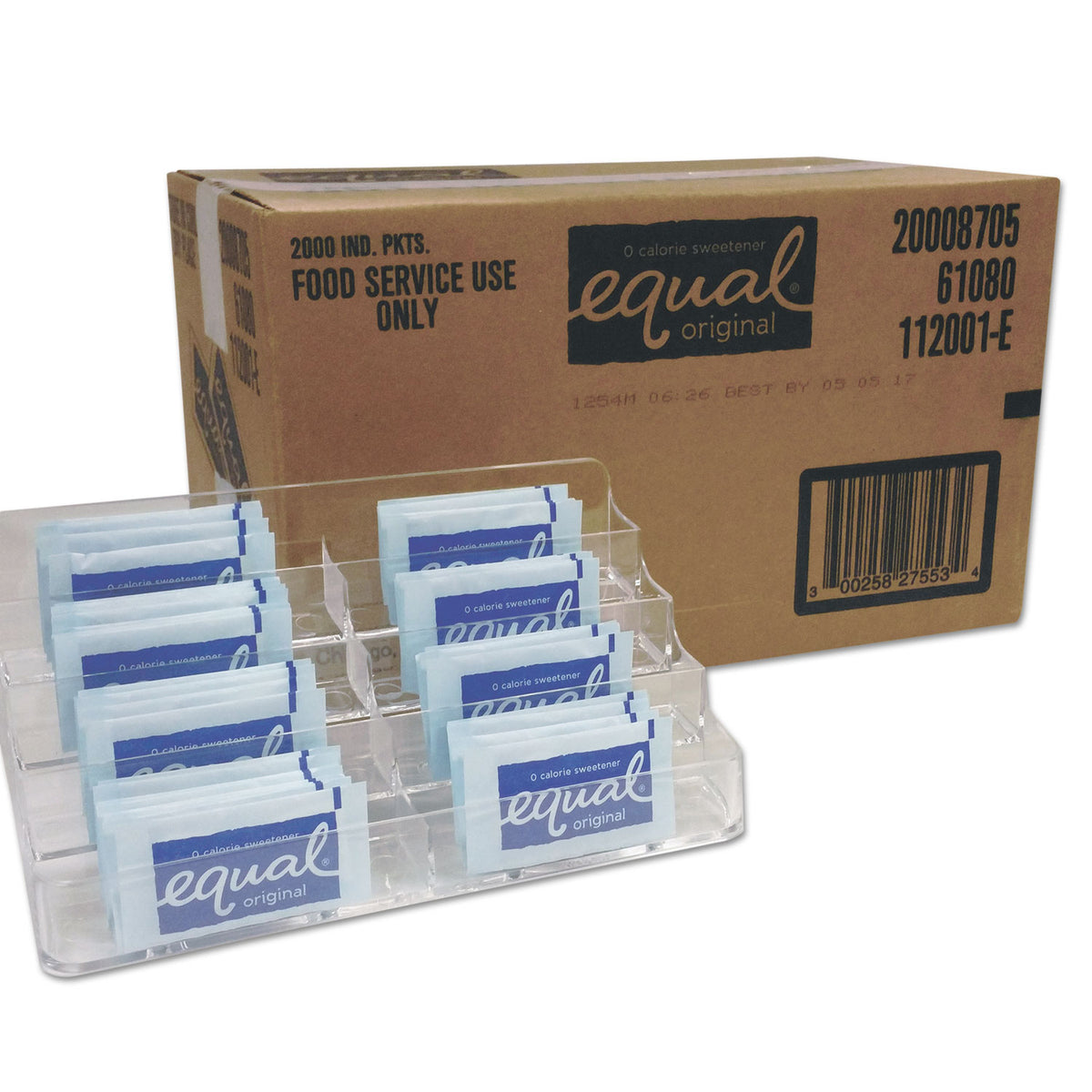 Equal Zero Calorie Sweetener, 0.035 oz Packet, 2000/Carton (EQL827553)