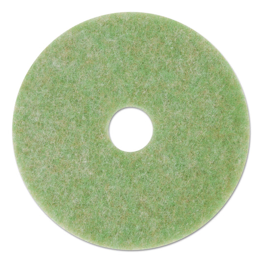 3M Low-Speed TopLine Autoscrubber Floor Pads 5000, 20" Diameter, Green/Amber, 5/Carton (MMM18052)
