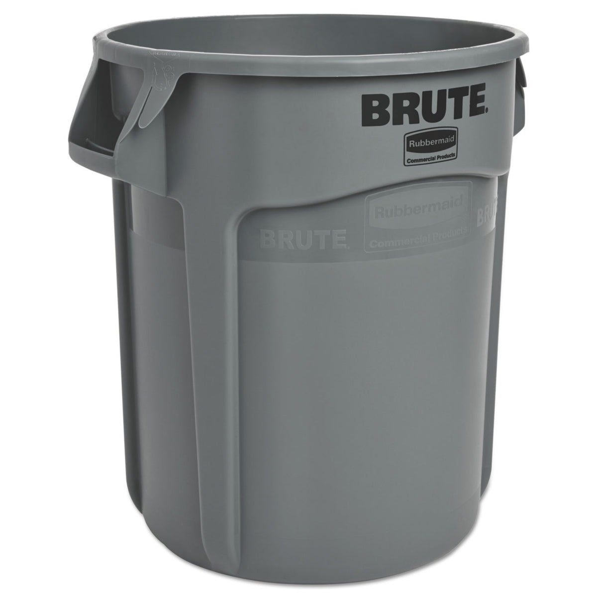 Rubbermaid Commercial Vented Round Brute Container, 20 gal, Plastic, Gray (RCP262000GRA)