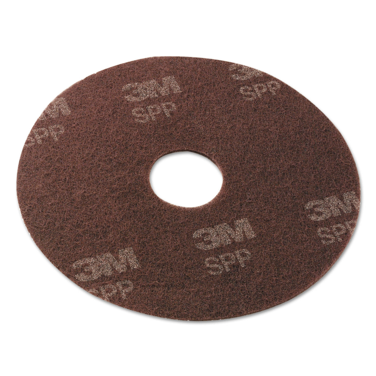 Scotch-Brite Surface Prep Floor Pads, 16" Diameter, Brown, 10/Carton (MMMSPP16)