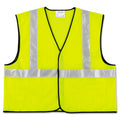 MCR Safety Class 2 Safety Vest, Polyester, Large Fluorescent Lime with Silver Stripe (CRWVCL2SLL)