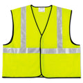 MCR Safety Class 2 Safety Vest, Polyester, 2X-Large, Fluorescent Lime with Silver Stripe (CRWVCL2SLXL2)