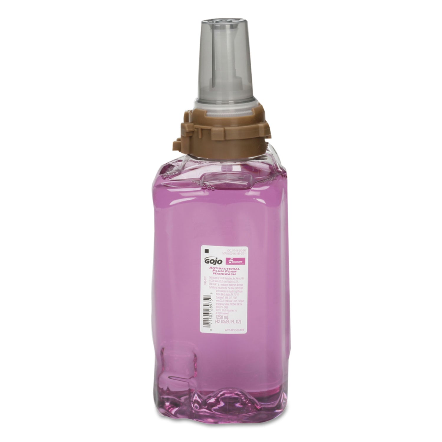 AbilityOne 8520016407213, SKILCRAFT GOJO Antibacterial Foam Handwash Refill, Plum Scent, 1,250 mL, 3/Carton