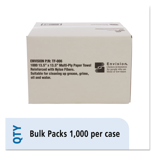 AbilityOne 7920008239773, SKILCRAFT, Total Wipes II Towel, 4-Ply, 13.25 x 14.25, White, 1,000/Box