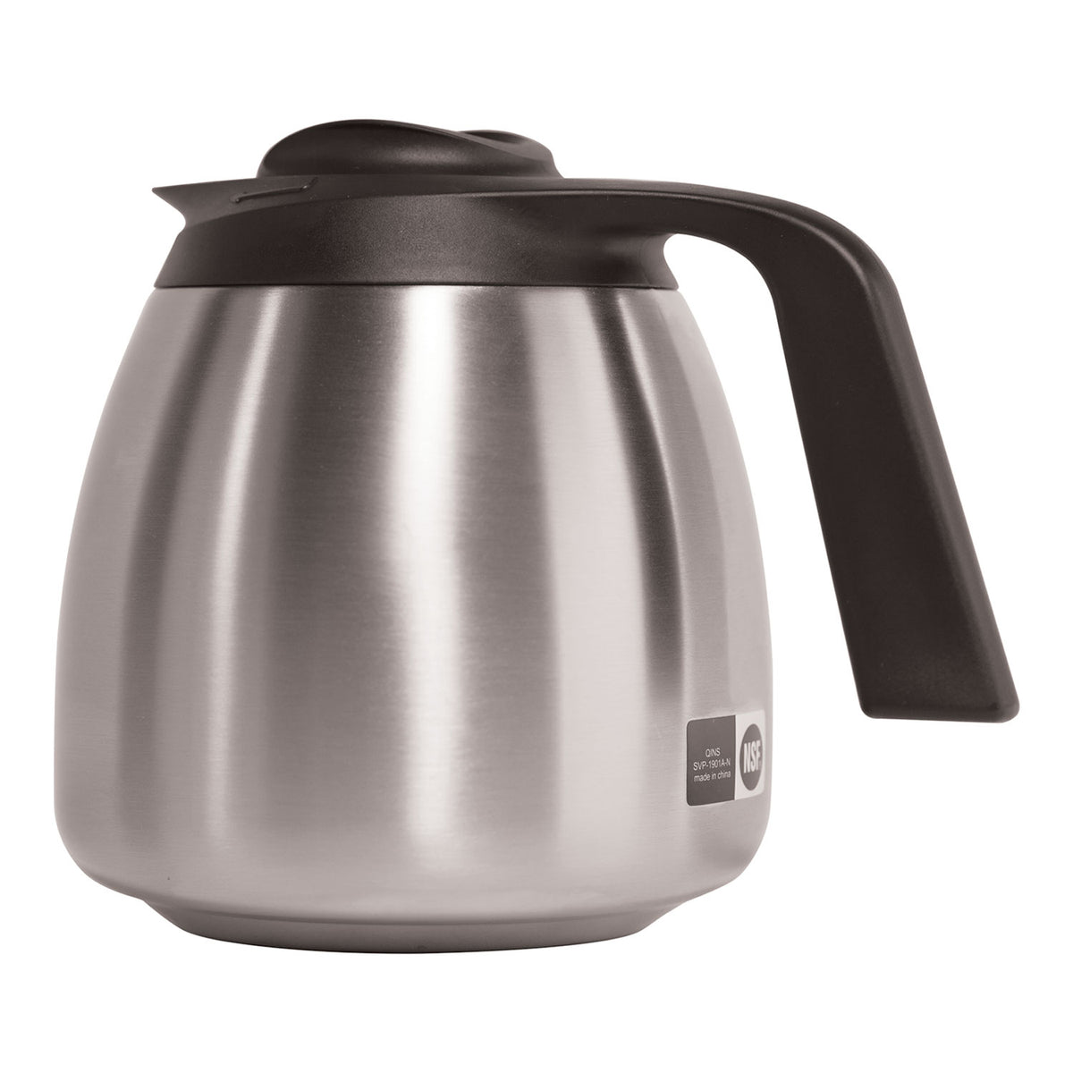 BUNN 1.9 Liter Thermal Carafe, Stainless Steel/Black (BUNTHERMBLK)