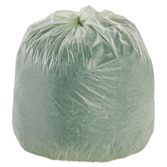 AbilityOne 8105015574983, SKILCRAFT High Density Coreless Roll Can Liners, 33 gal, 12 mic, 33" x 40", Natural, Perforated Roll, 250/Box