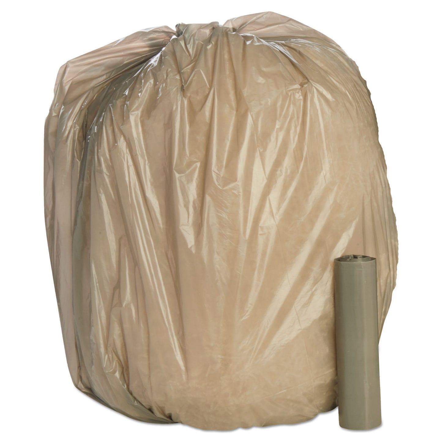 AbilityOne 8105015171364, SKILCRAFT Trash Can Liner - Linear Low-Density, 60 gal, 1 mil, 38" x 58", Gray, Perforated Roll, 100/Box