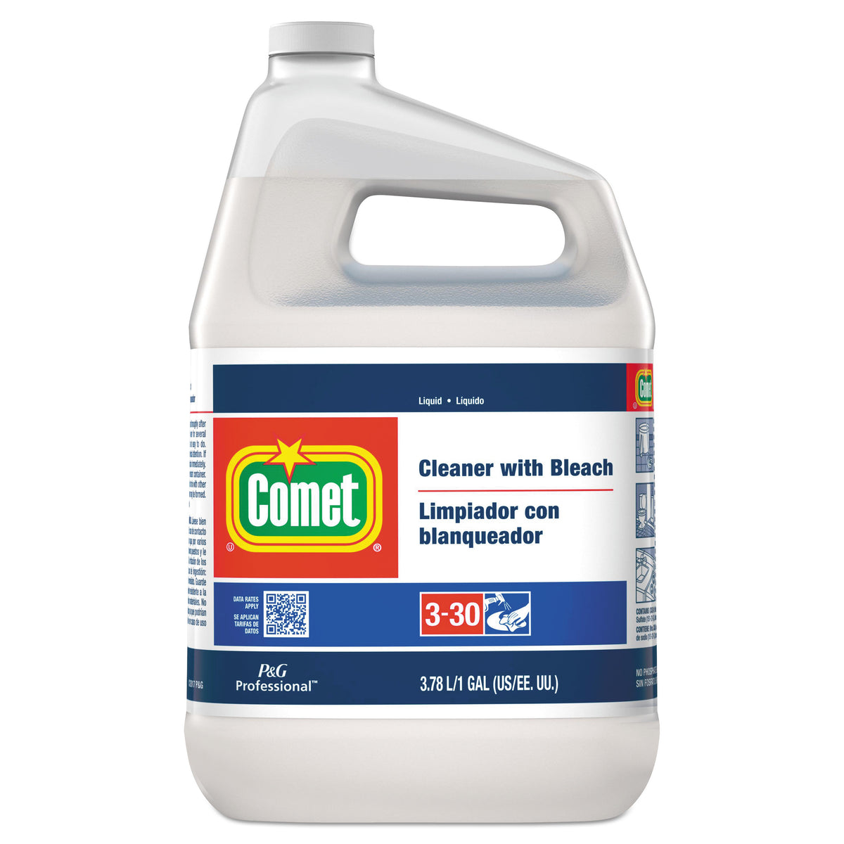 Comet Cleaner with Bleach, Liquid, One Gallon Bottle (PGC02291)