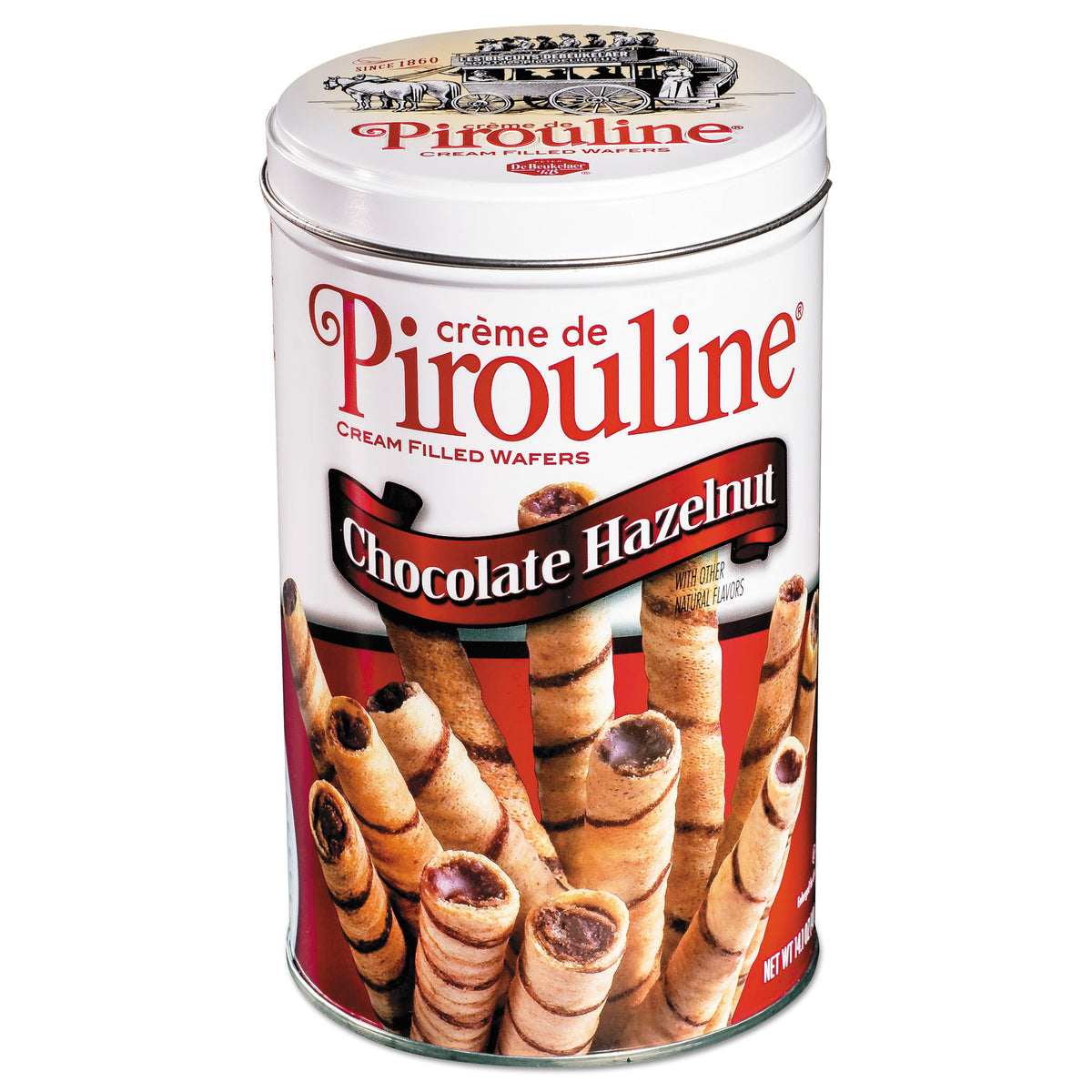 De Beukelaer Chocolate Hazelnut Pirouline Rolled Wafers, 14 oz (PIR05051)