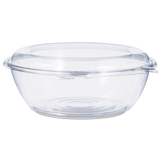 Dart Tamper-Resistant, Tamper-Evident Bowls with Dome Lid, 48 oz, 8.9" Diameter x 3.4"h, Clear, Plastic, 100/Carton (DCCCTR48BD)