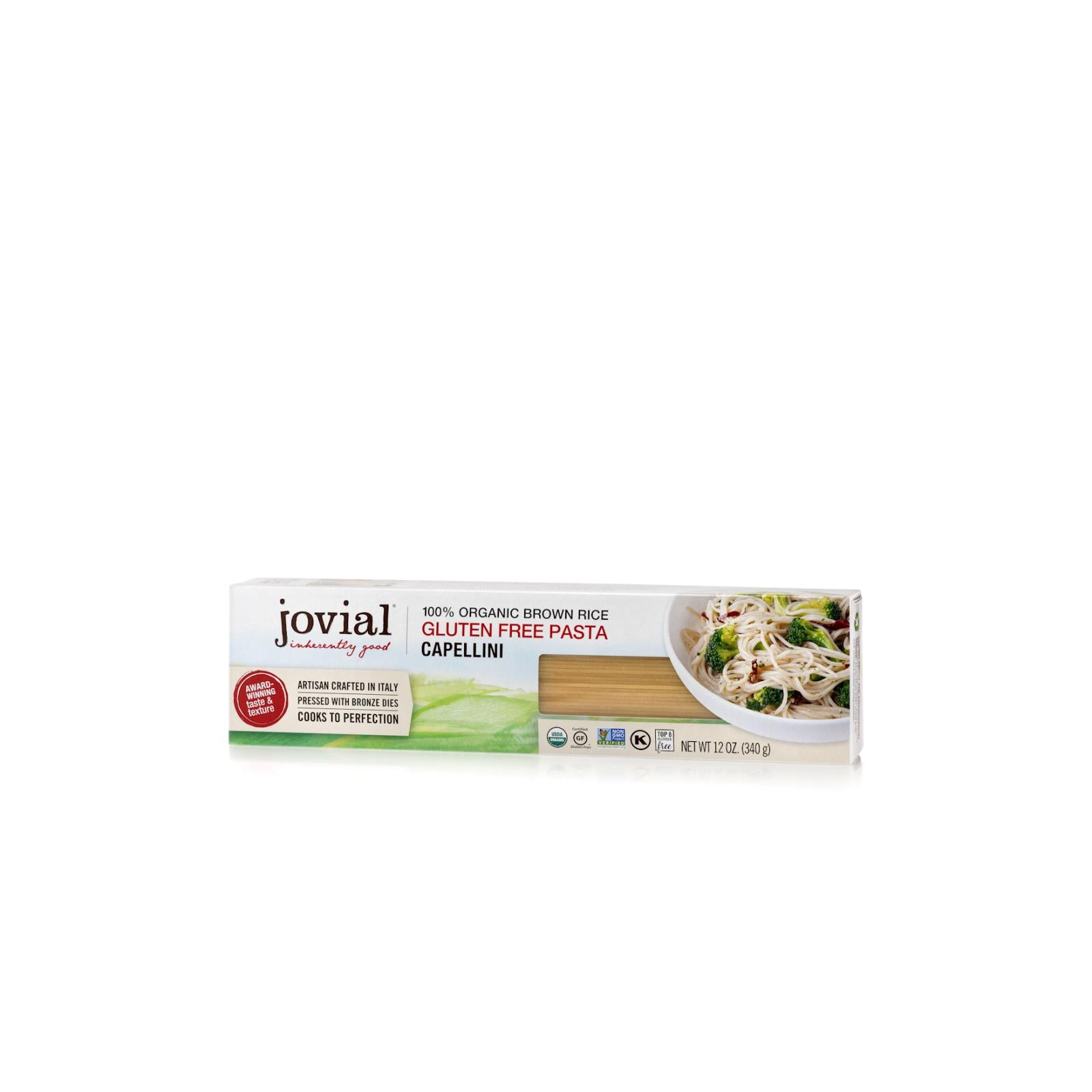 Jovial - Gluten Free Brown Rice Pasta - Capellini - Case Of 12 - 12 Oz.