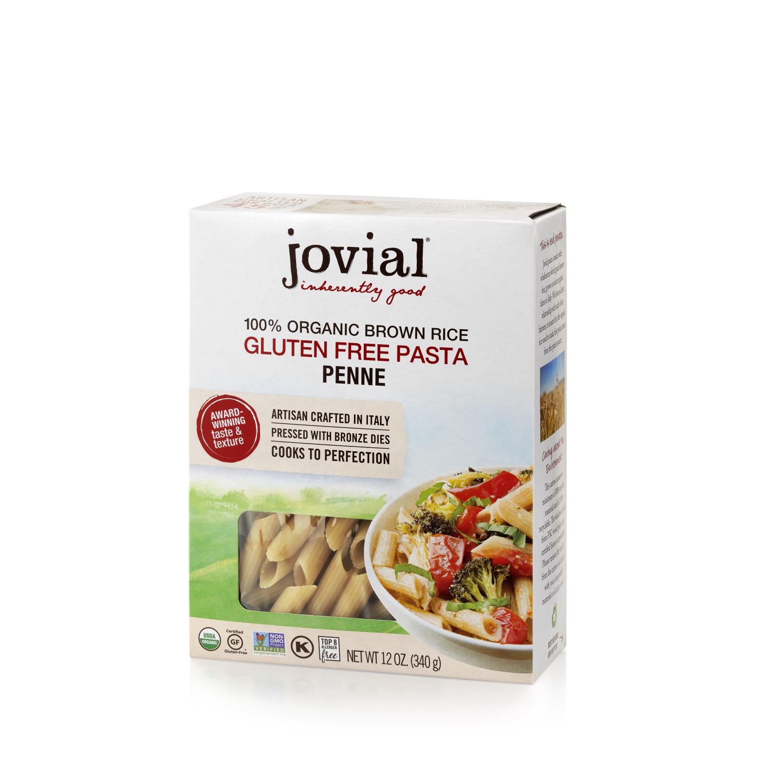 Jovial - Pasta - Organic - Brown Rice - Penne Rigate - 12 Oz - Case Of 12