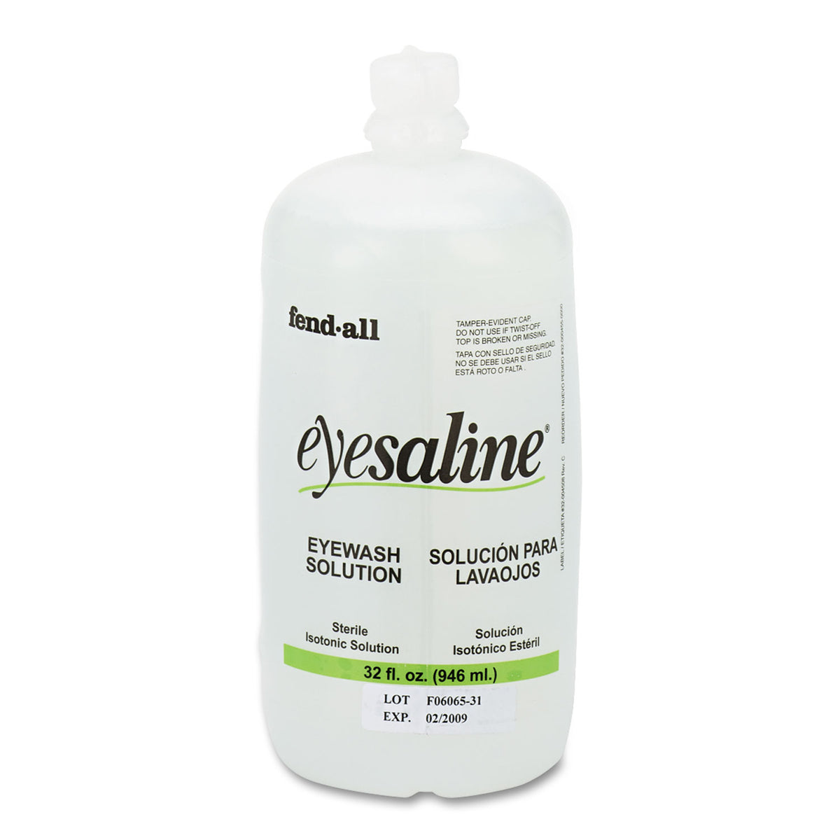 Honeywell Fendall Eyesaline Eyewash Saline Solution Bottle Refill, 32 oz Bottle (FND3200045500EA)
