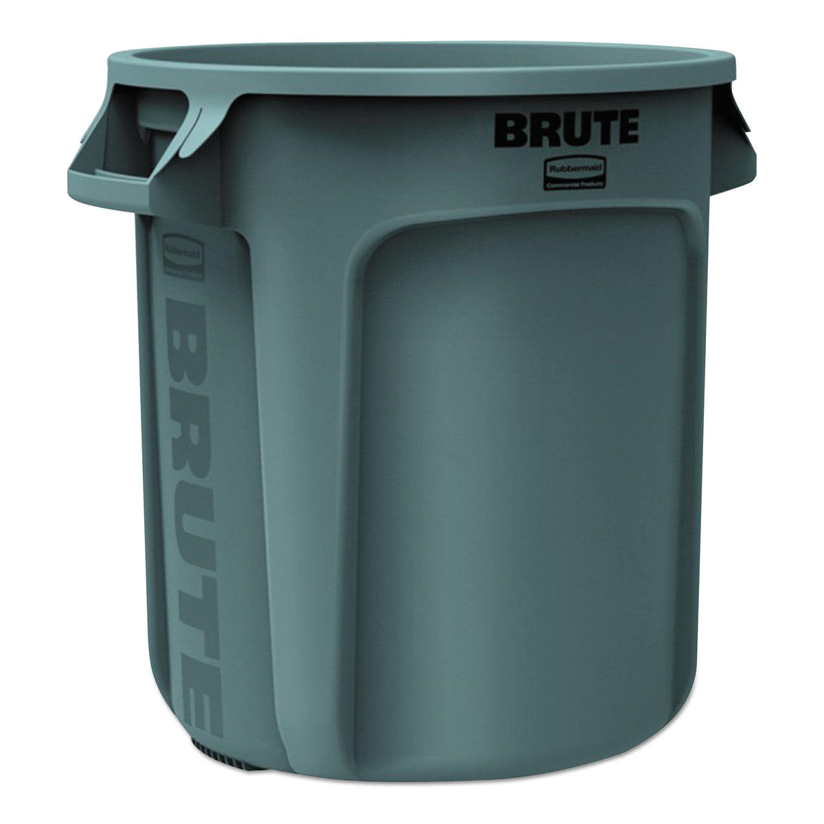 Rubbermaid Commercial Vented Round Brute Container, 10 gal, Plastic, Gray (RCP2610GRA)