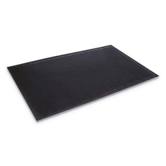 Crown-Tred Indoor/Outdoor Scraper Mat, Rubber, 35.5 x 59.5, Black (CWNTD0035BK)