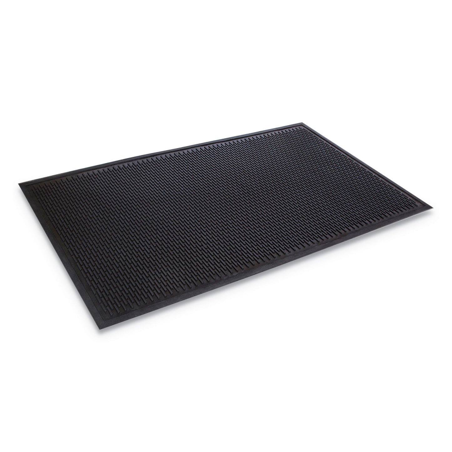Crown-Tred Indoor/Outdoor Scraper Mat, Rubber, 43.75 x 66.75, Black (CWNTD0046BK)