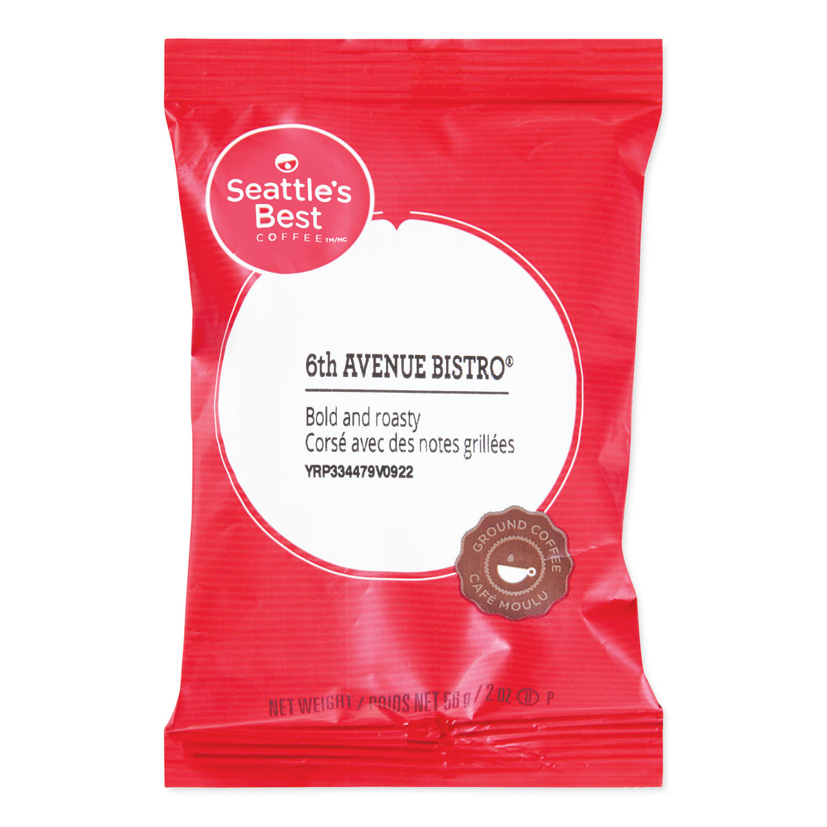 Seattle's Best Premeasured Coffee Packs, 6th Avenue Bistro, 2 oz Packet, 18/Box (SEA11008560)