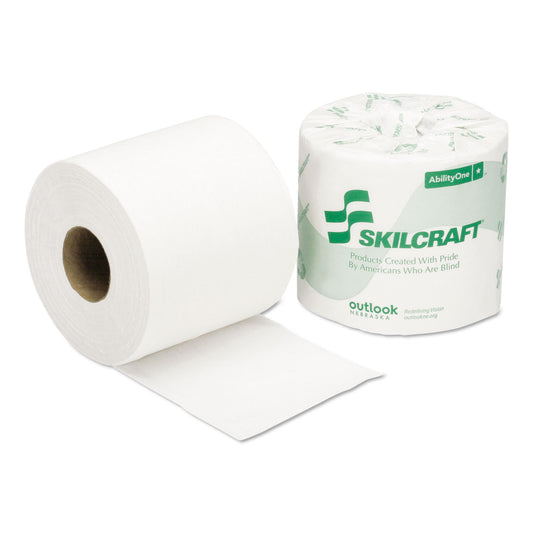 AbilityOne 8540015547678, SKILCRAFT Toilet Tissue, Septic Safe, 2-Ply, White, 550 Sheets/Roll, 40 Rolls/Box