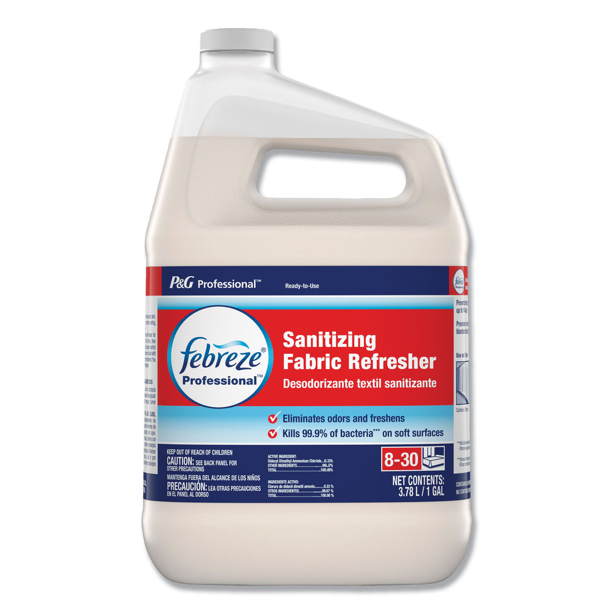 Febreze Professional Sanitizing Fabric Refresher, Light Scent, 1 gal Bottle, Ready to Use (PGC72136EA)
