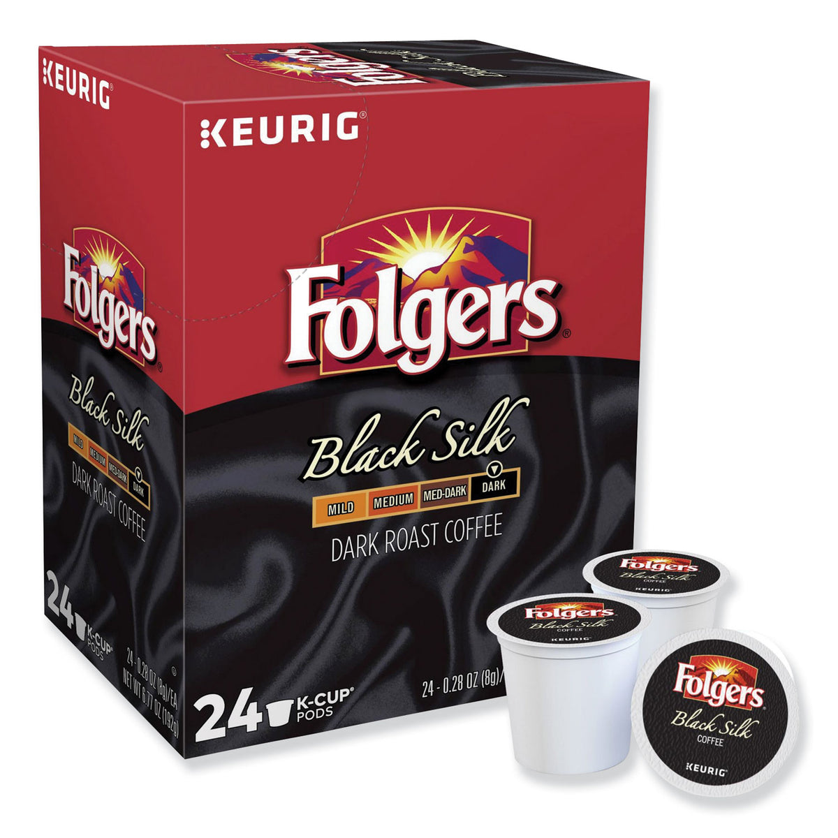 Folgers Gourmet Selections Black Silk Coffee K-Cups, 24/Box (GMT6662)