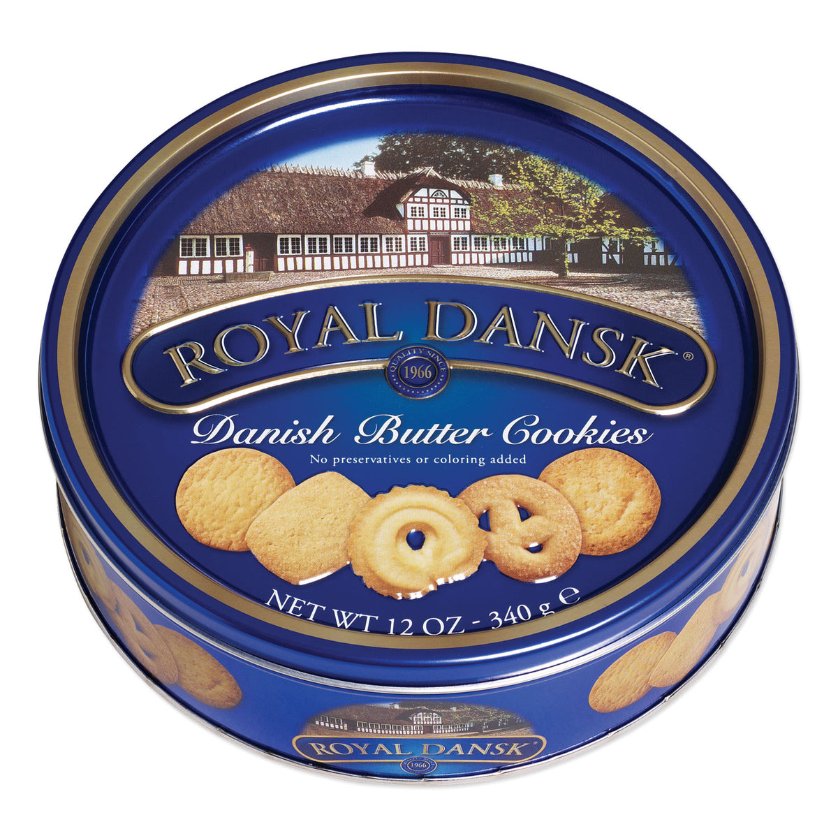 Royal Dansk Cookies, Danish Butter, 12 oz Tin (OFX53005)