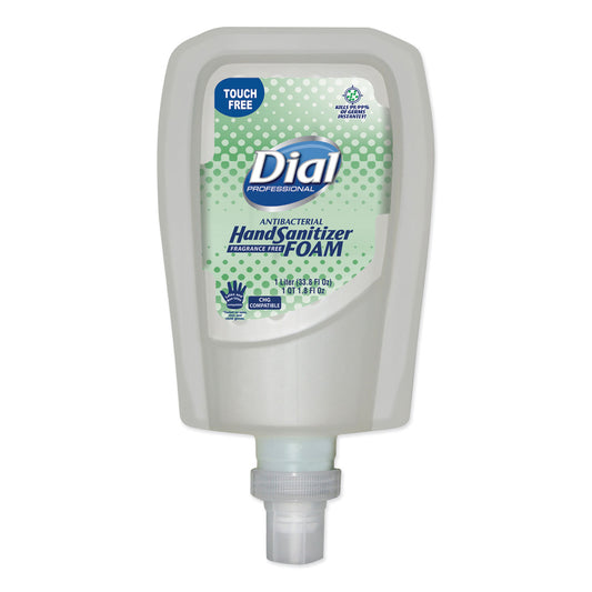 Dial Professional Antibacterial Foaming Hand Sanitizer Refill for FIT Touch Free Dispenser, 1 L Bottle, Fragrance-Free (DIA16694EA)