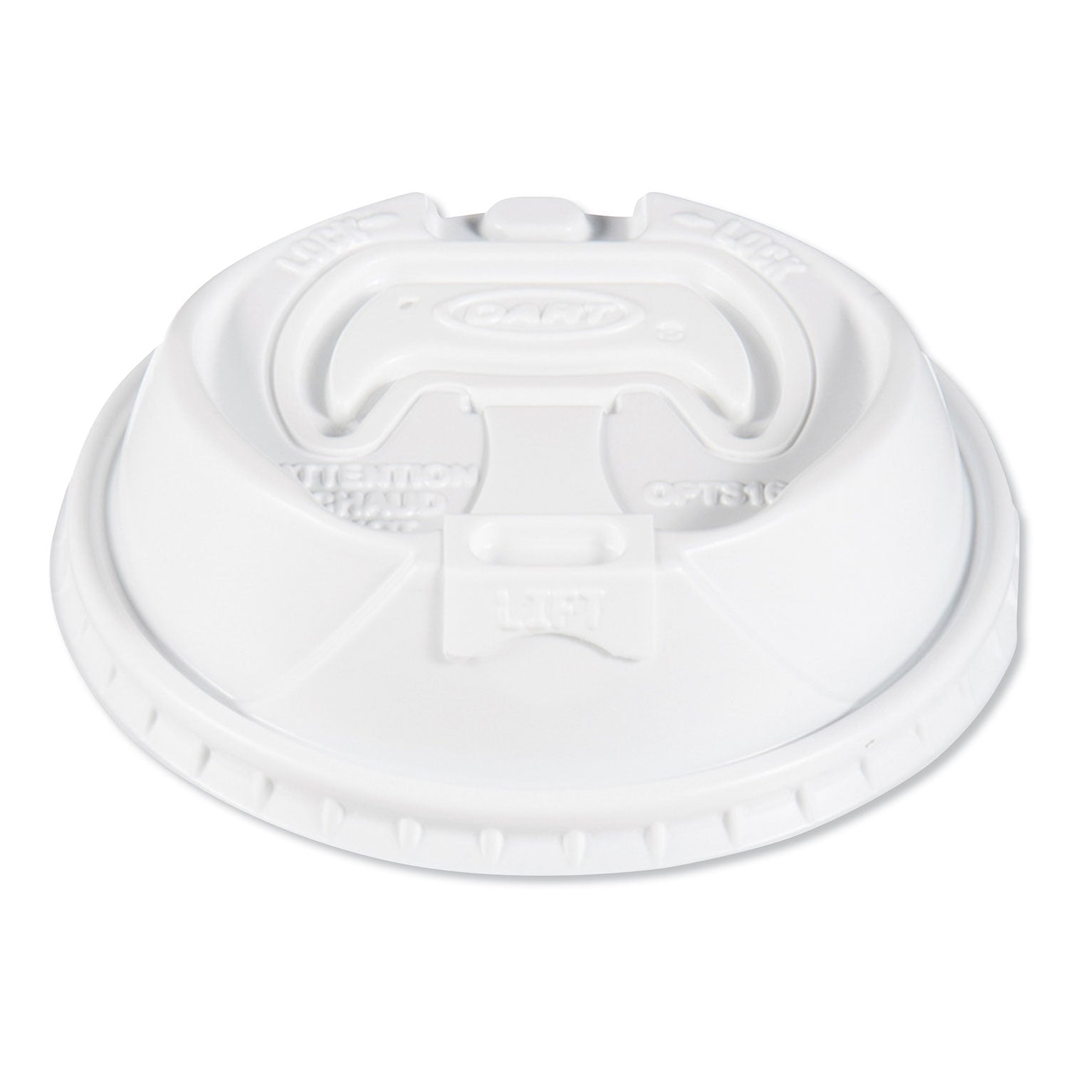 Dart Optima Reclosable Lids for Hot Paper Cups, Fits 10 oz to 24 oz Cups, White, 1,000/Carton (SCCOPT316)
