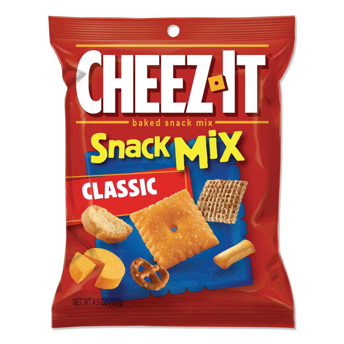 Sunshine Cheez-it Baked Snack Mix, Classic Cheese, 4.5 oz Bag, 6/Pack (KEB57715)
