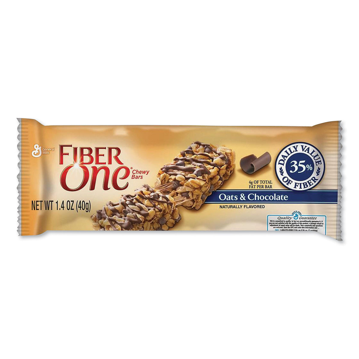 Fiber One Chewy Bars, Oats and Chocolate, 1.4 oz, 16/Box (GNM14562)
