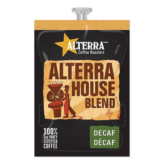 Alterra Coffee Freshpack Pods, House Blend Decaf, Light Roast, 0.25, 100/Carton (MDKMDRA187)