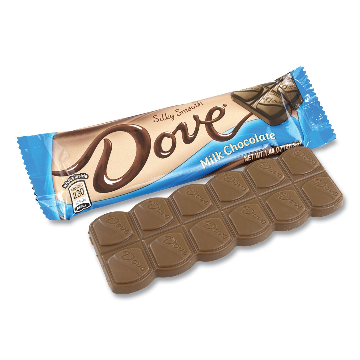 Dove Chocolate Milk Chocolate Bars, 1.44 oz, 18 Bars/Carton (GRR20900468)