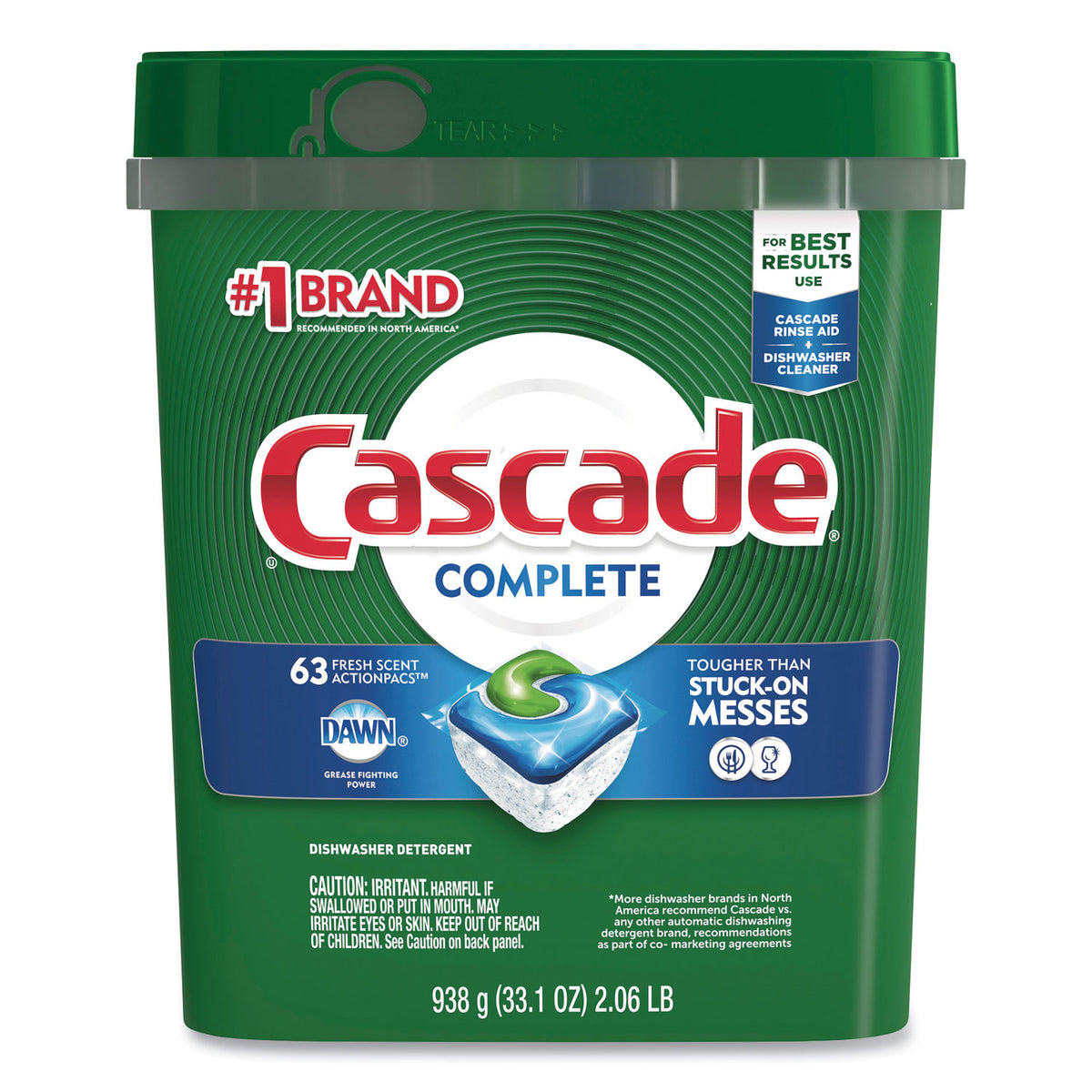 Cascade Complete ActionPacs, Fresh Scent, 63/Pack (PGC97720)