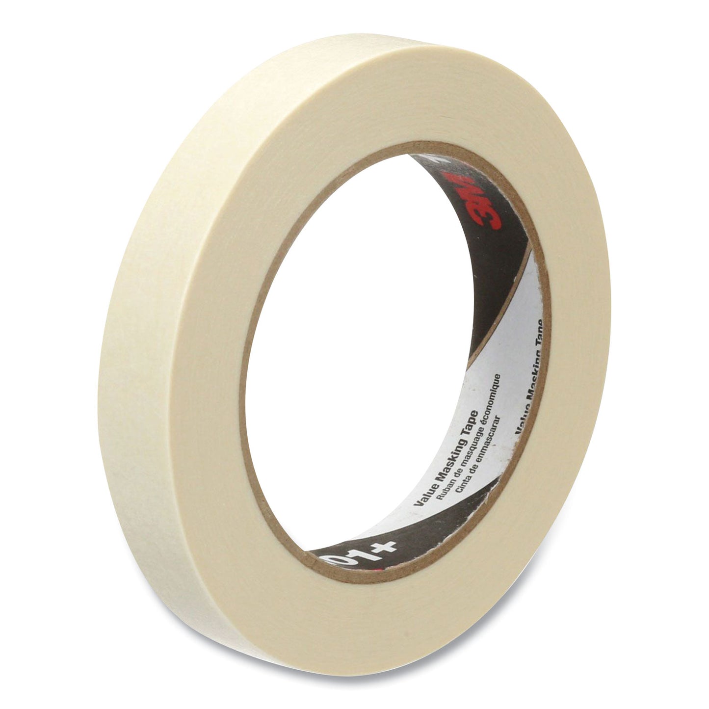 3M Value Masking Tape 101+, 3" Core, 0.70" x 60 yds, Tan, 12/Pack (MMM10118)