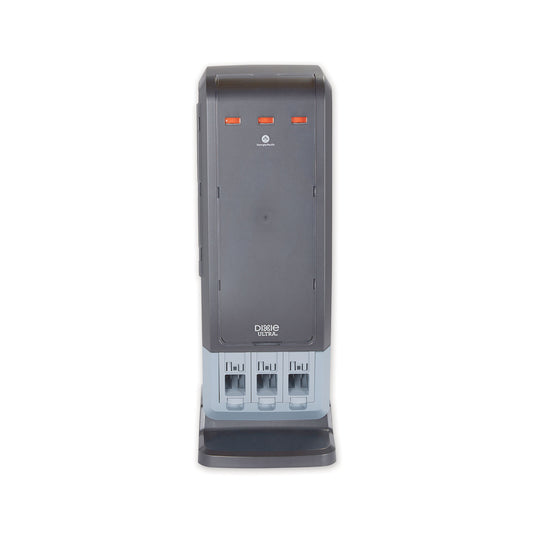 Dixie SmartStock Tri-Tower Dispenser, Forks/Knives/Spoons, 13.16 x 16.07 x 31.03, Black/Gray (DXEDUSSTDSP3)