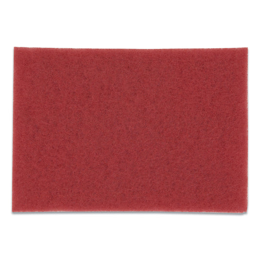 3M Low-Speed Buffer Floor Pads 5100, 20 x 14, Red, 10/Carton (MMM59258)