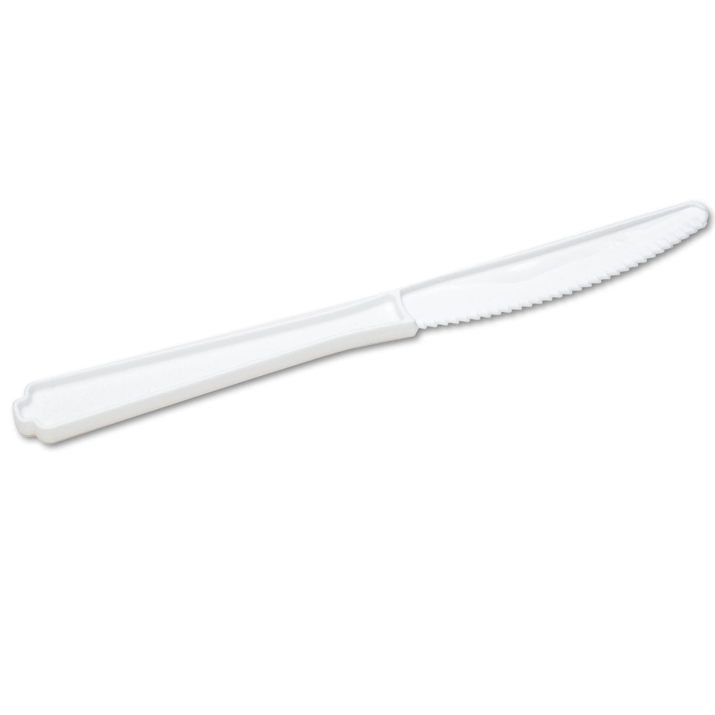 AbilityOne 7340000221316, SKILCRAFT Plastic Flatware, Type III, Knife, White, 100/Pack