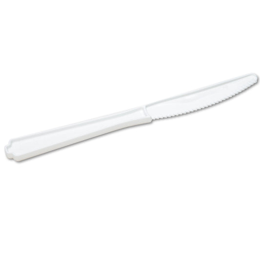 AbilityOne 7340000221316, SKILCRAFT Plastic Flatware, Type III, Knife, White, 100/Pack