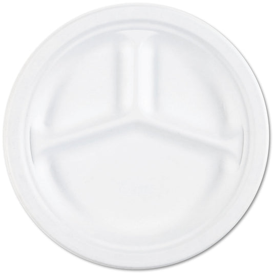 AbilityOne 7350012636700, SKILCRAFT Waterproof Paper Plates, 10.25" dia, White, 500/Box