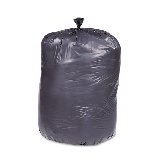 AbilityOne 8105013862410, SKILCRAFT Recycled Content Trash Can Liners, 60 gal, 1.5 mil, 36" x 58", Black/Brown, 100/Carton