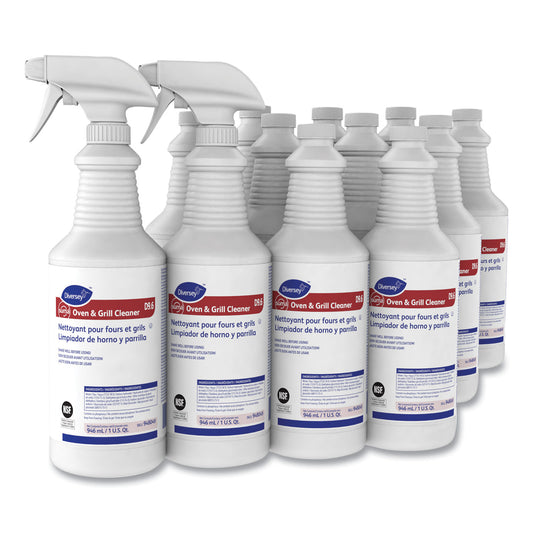 Diversey Suma Oven and Grill Cleaner, Neutral, 32 oz, Spray Bottle, 12/Carton (DVO948049)
