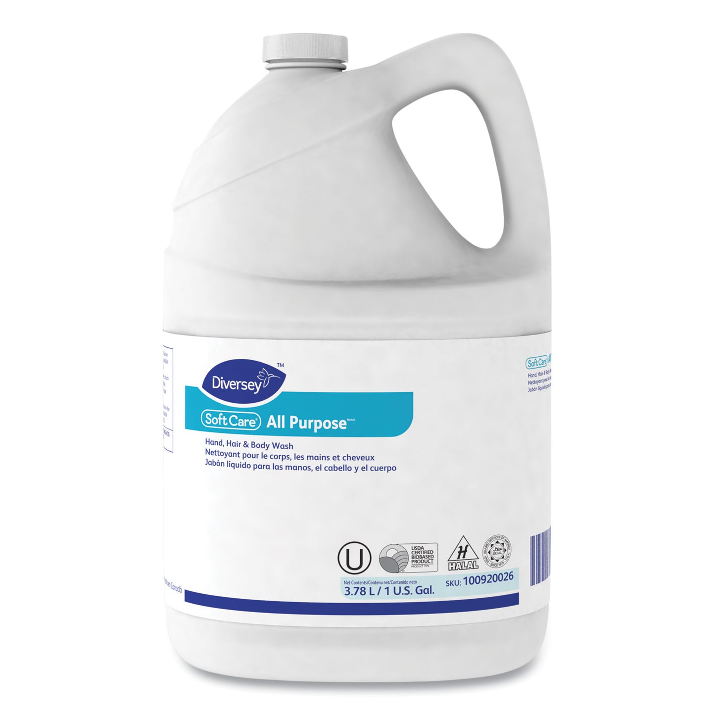 Diversey Soft Care All Purpose Liquid Refill, Gentle Floral Scent, 1 gal, 4/Carton (DVO100920026)