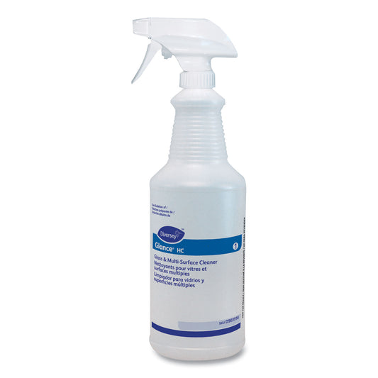 Diversey Glance HC Glass and Multi-Surface Cleaner Empty Bottle, 32 oz, Clear (DVOD903918)